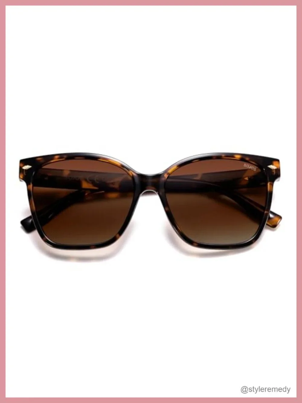 Trendy Square Oversized Polarized Sunglasses UV400 Protection